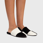 Cargue la imagen en el visor de la galería, JULIE SLIPPER HUESO NEGRO
