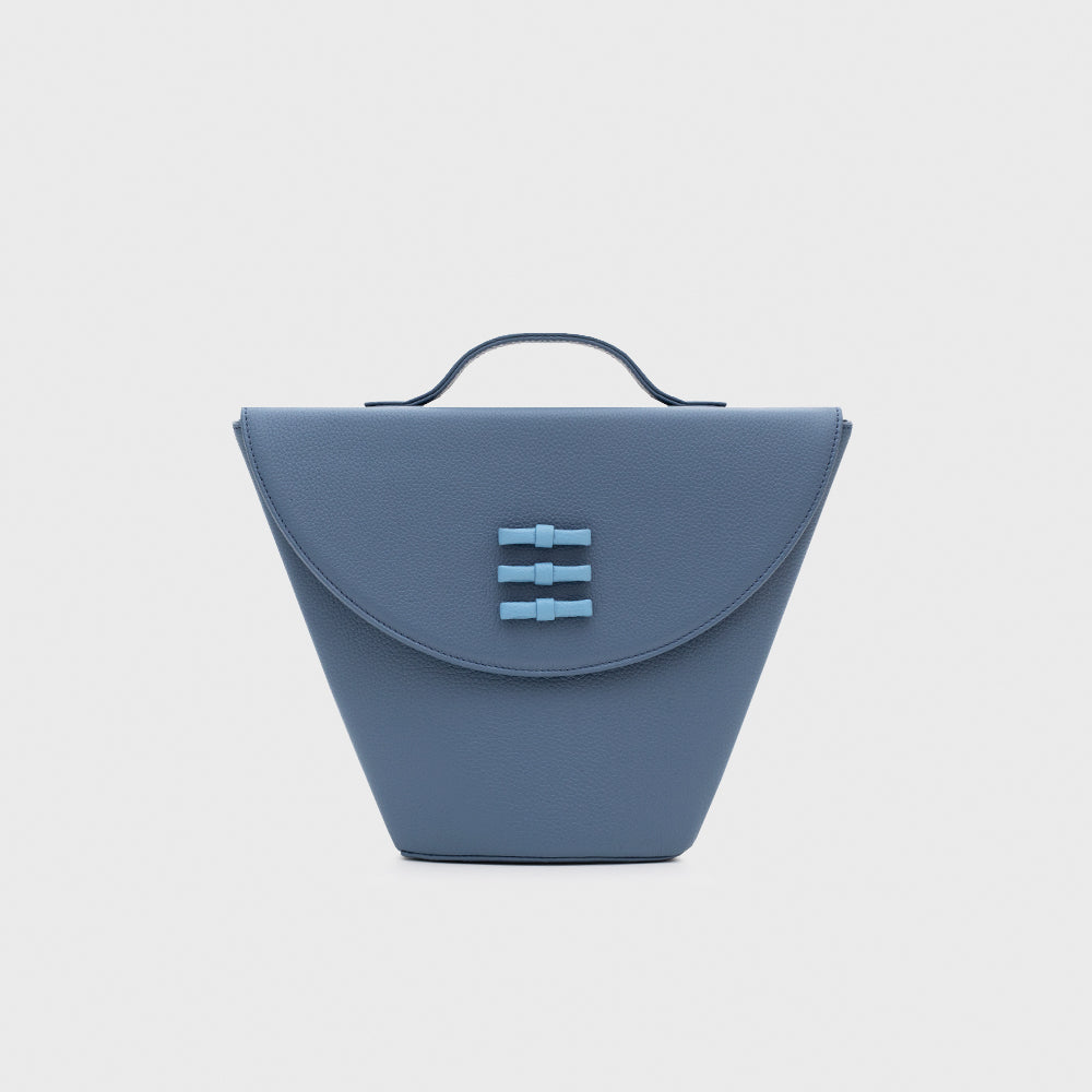 Lucille Flap Trapeze Bag Blue