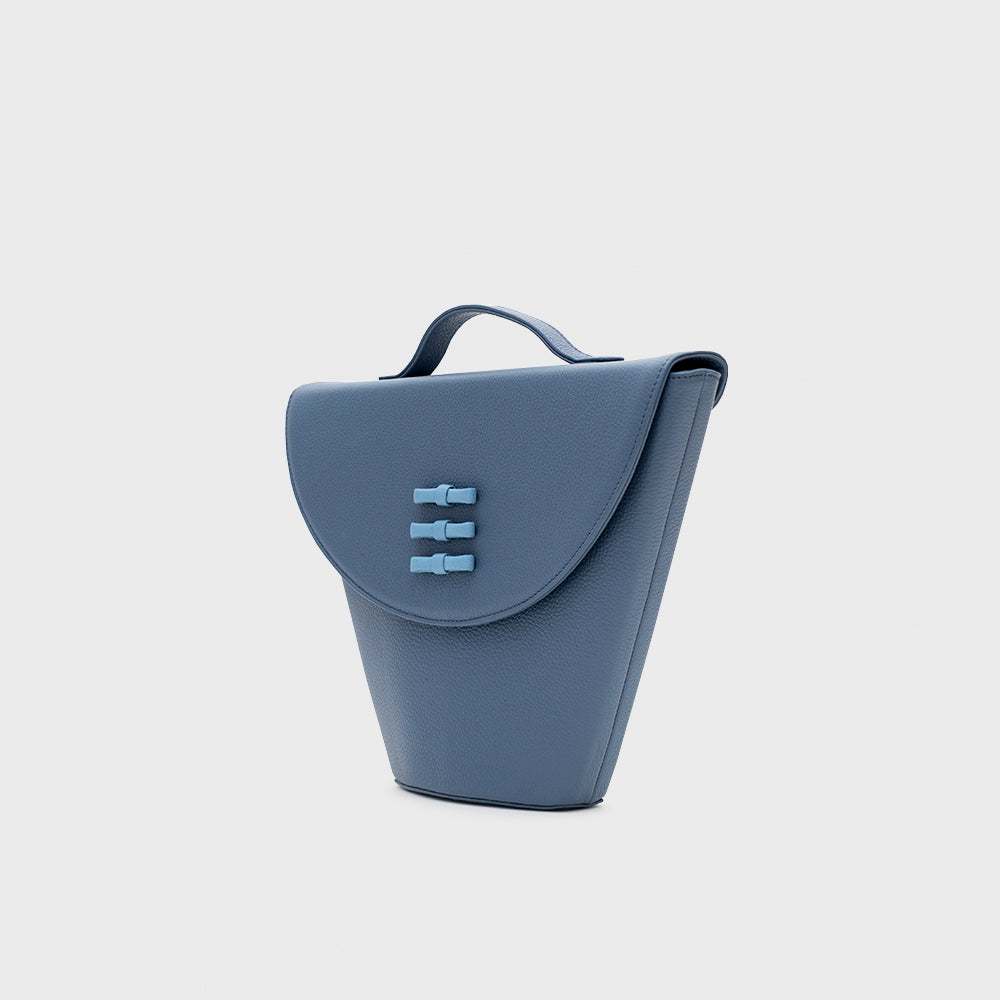 Lucille Flap Trapeze Bag Blue