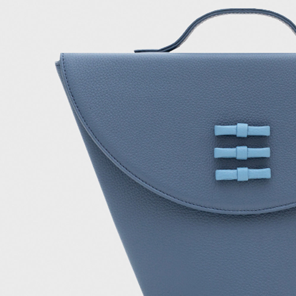 Lucille Flap Trapeze Bag Blue