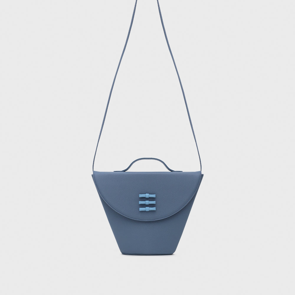 Lucille Flap Trapeze Bag Blue
