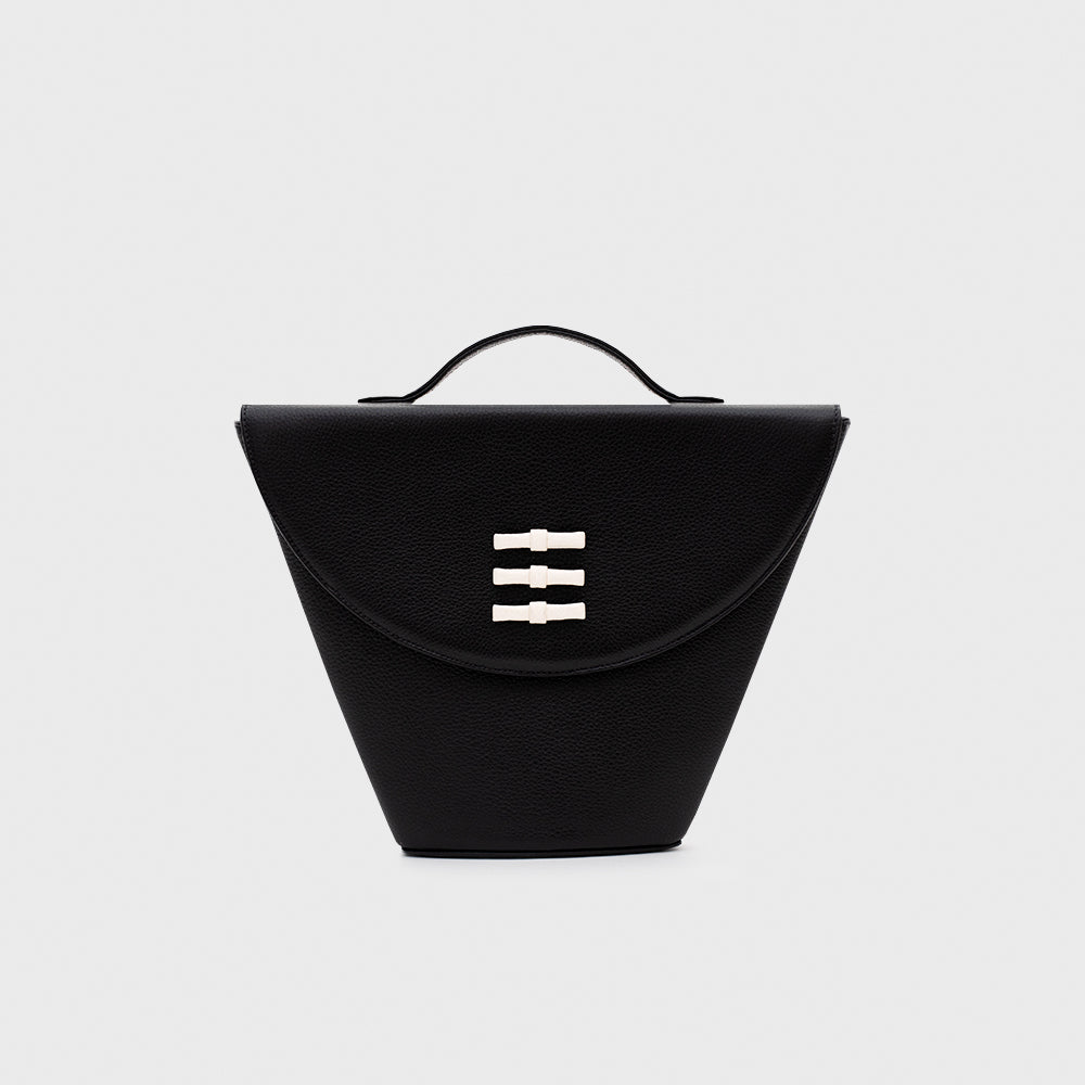Lucille Flap Trapeze Bag Black