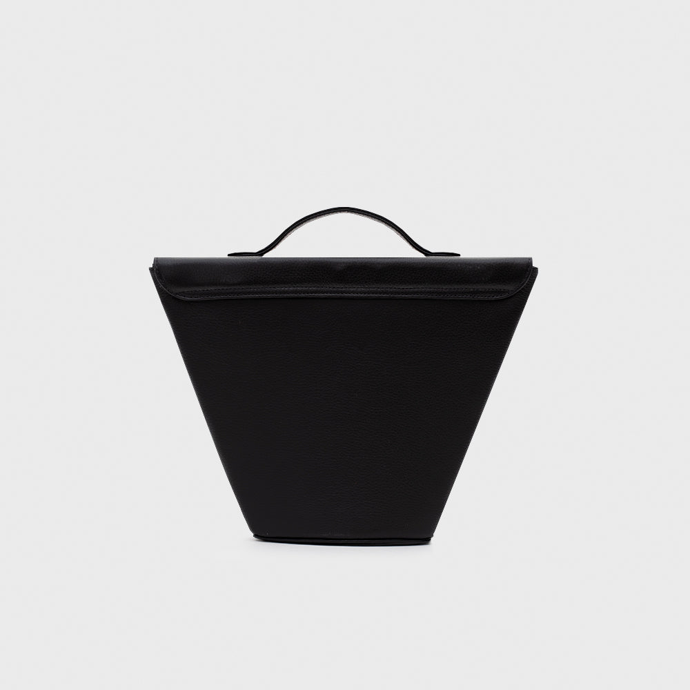 Lucille Flap Trapeze Bag Black
