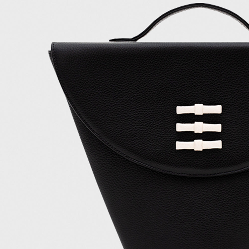 Lucille Flap Trapeze Bag Black