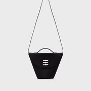 Lucille Flap Trapeze Bag Black