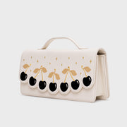 LUCKY CHERRIES RECTANGLE BAG BONE