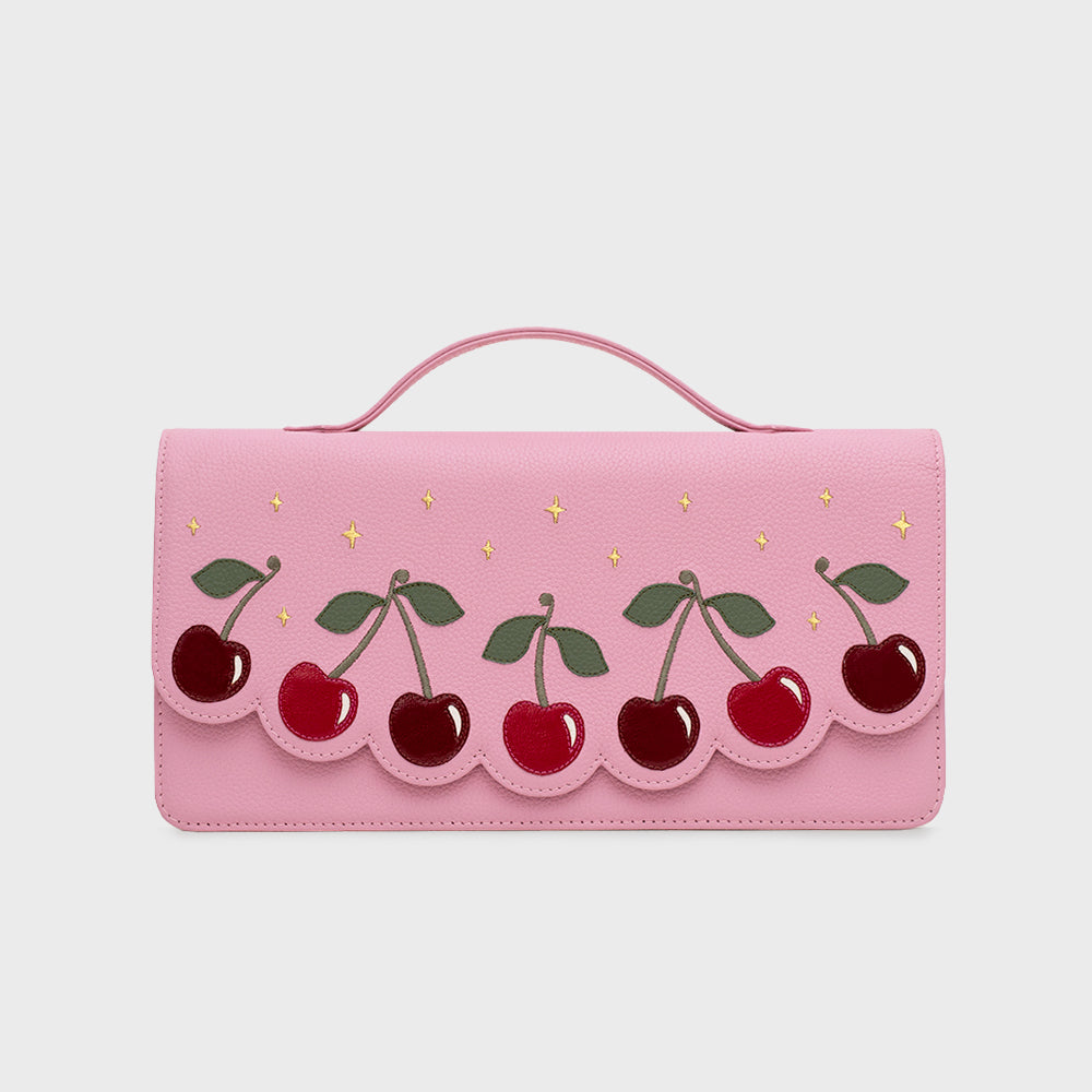 LUCKY CHERRIES RECTANGLE BAG ROSA