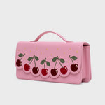 Cargue la imagen en el visor de la galería, LUCKY CHERRIES RECTANGLE BAG ROSA
