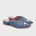 Cargue la imagen en el visor de la galería, LUCKY EYE MULE FLAT AZUL
