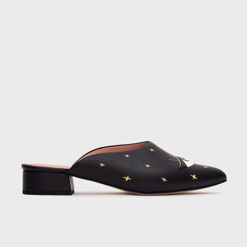 LUCKY EYE MULE FLAT NEGRO