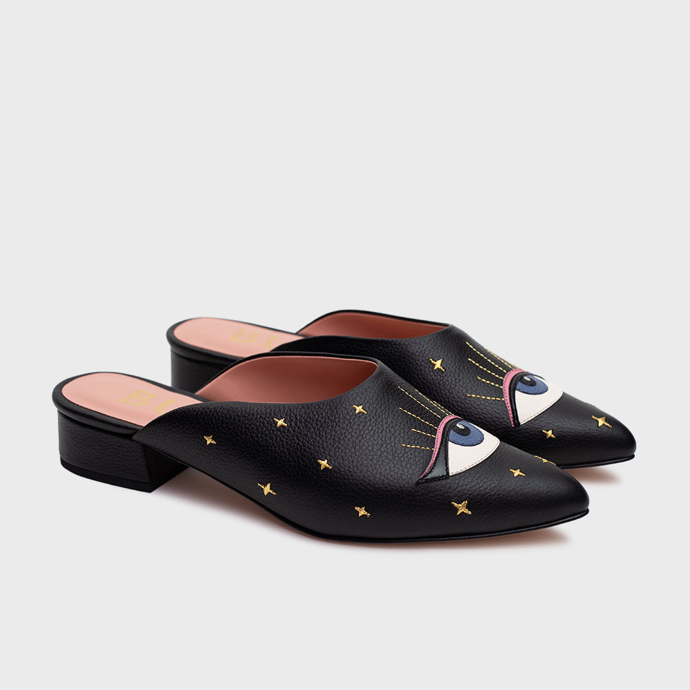 LUCKY EYE MULE FLAT NEGRO