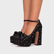 LUCKY SPARKLES BLACK PLATFORM