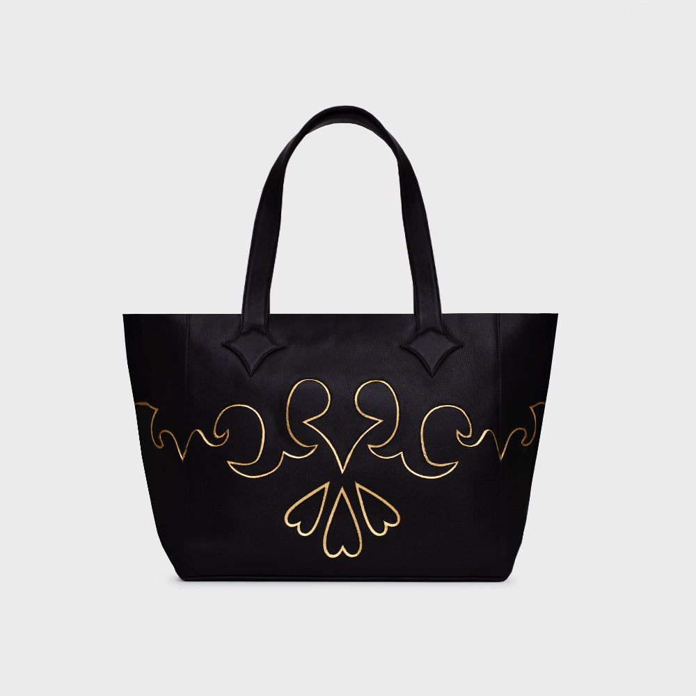 LUCKY HEARTS TOTE BAG NEGRO
