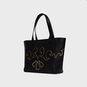 LUCKY HEARTS TOTE BAG BLACK