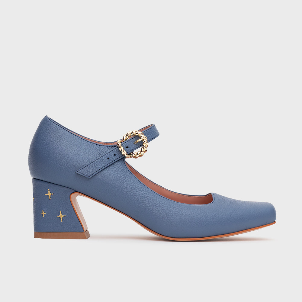 LUCKY HORSESHOE MIDI AZUL