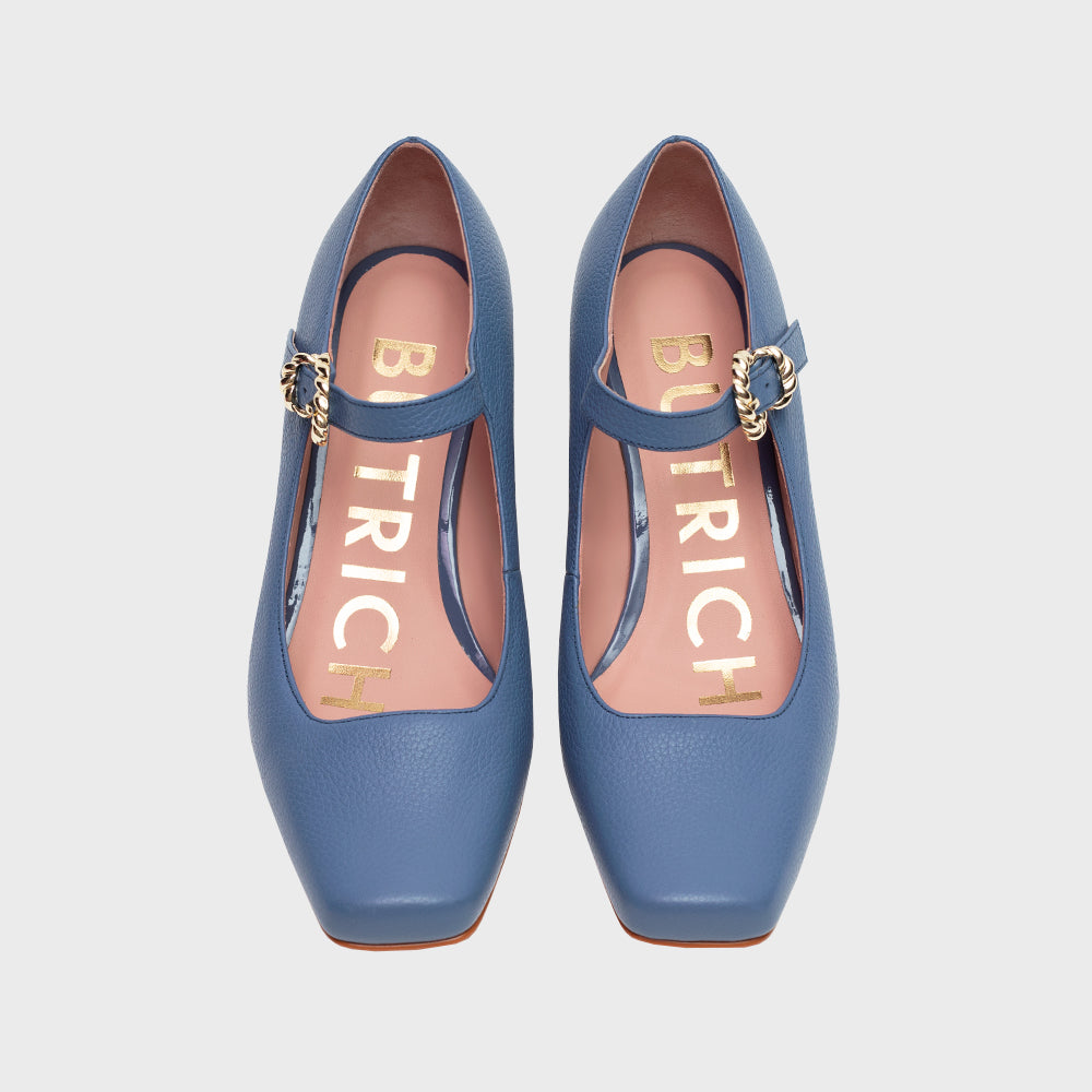 LUCKY HORSESHOE MIDI AZUL