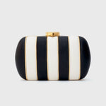 Load image into Gallery viewer, LUDOVICA PILLBOX BONE &amp; BLACK CLUTCH

