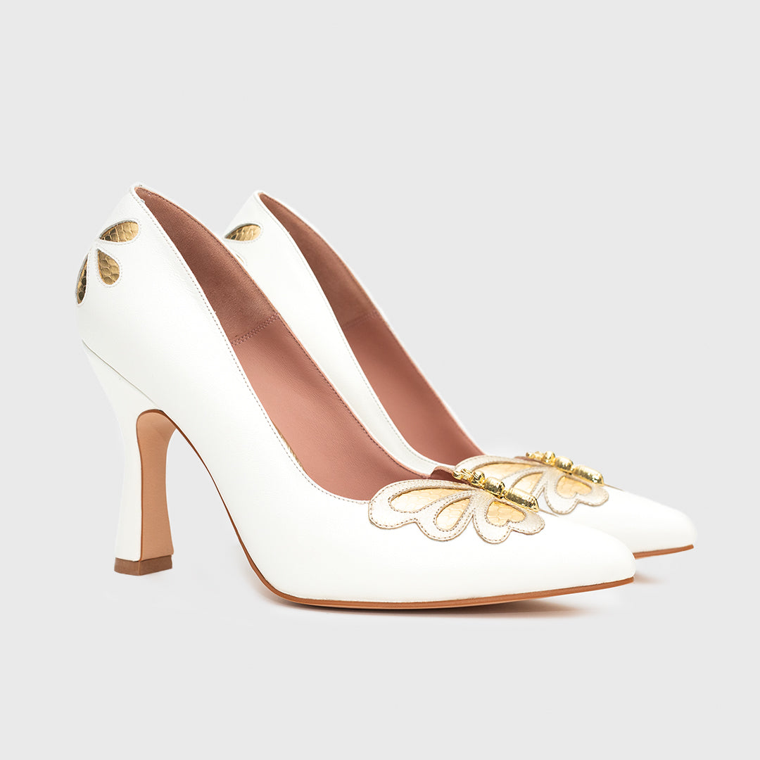 MARTINA PUMP BRIDE HUESO