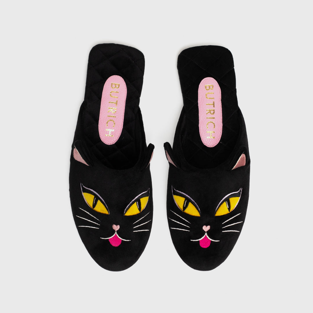 MIDNIGHT CAT SLIPPER BLACK