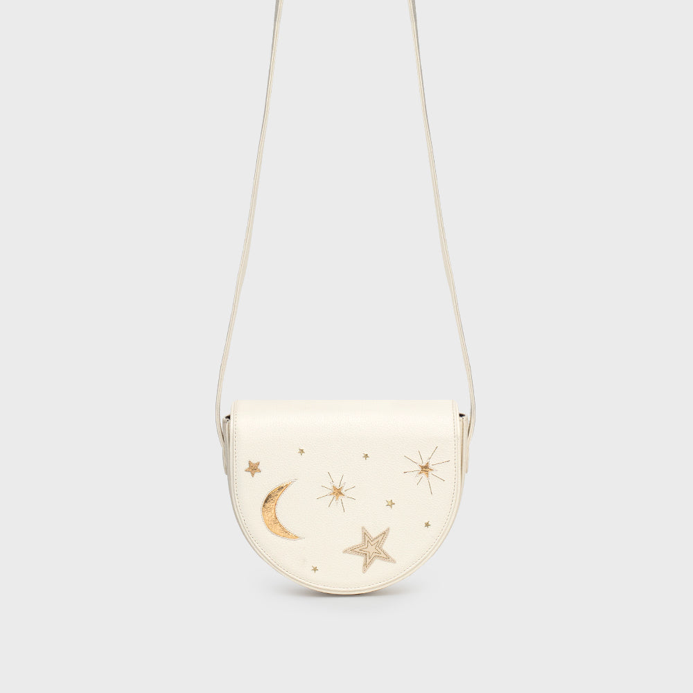 MIDNIGHT COWGIRL SADDLE BAG IVORY
