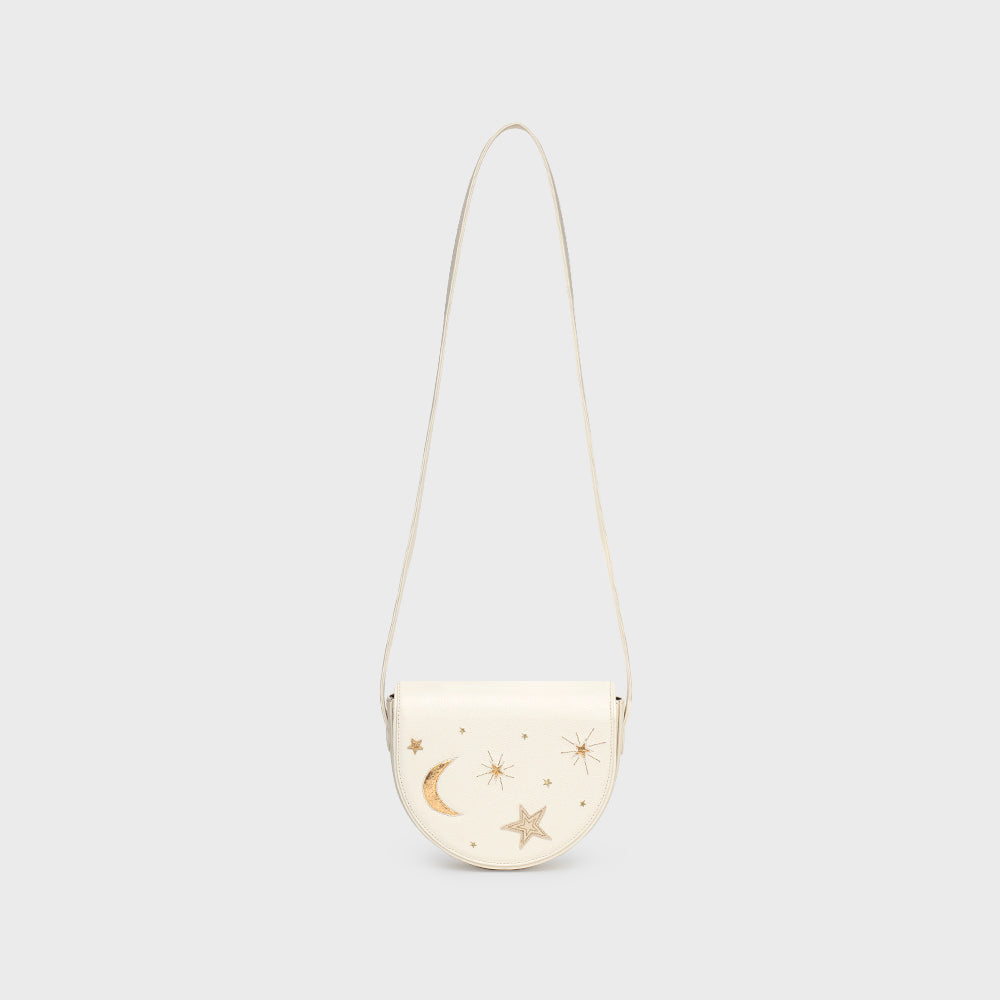 MIDNIGHT COWGIRL SADDLE BAG IVORY