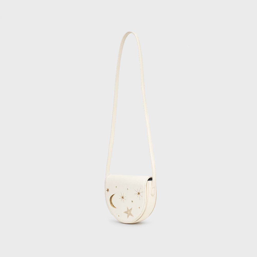 MIDNIGHT COWGIRL SADDLE BAG IVORY