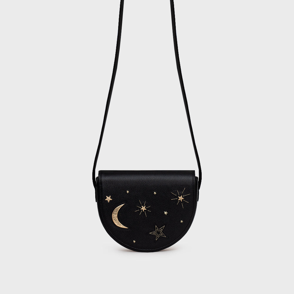MIDNIGHT COWGIRL SADDLE BAG BLACK
