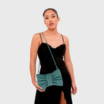 Load image into Gallery viewer, GREEN MINI BOW BAG
