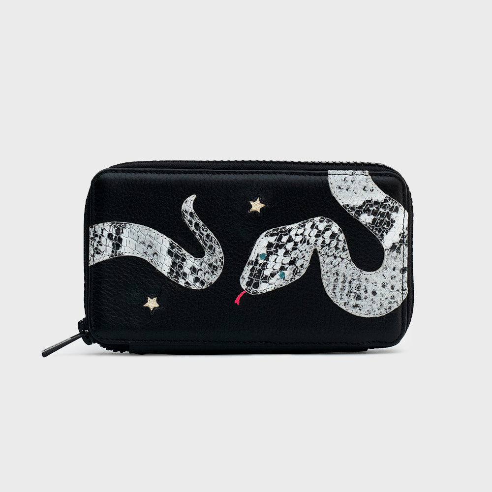 MINI POUCH ANACONDA NEGRO