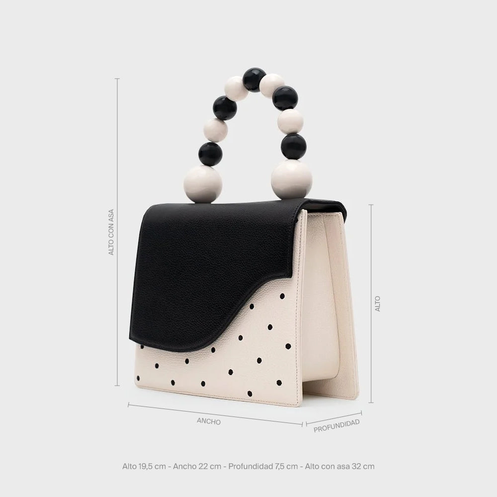 MONA BEADED LUNCH BAG NEGRO