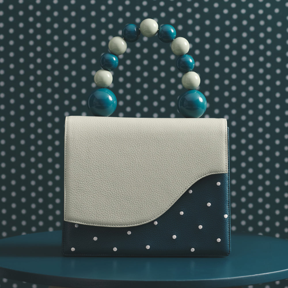 MONA BEADED LUNCH BAG VERDE