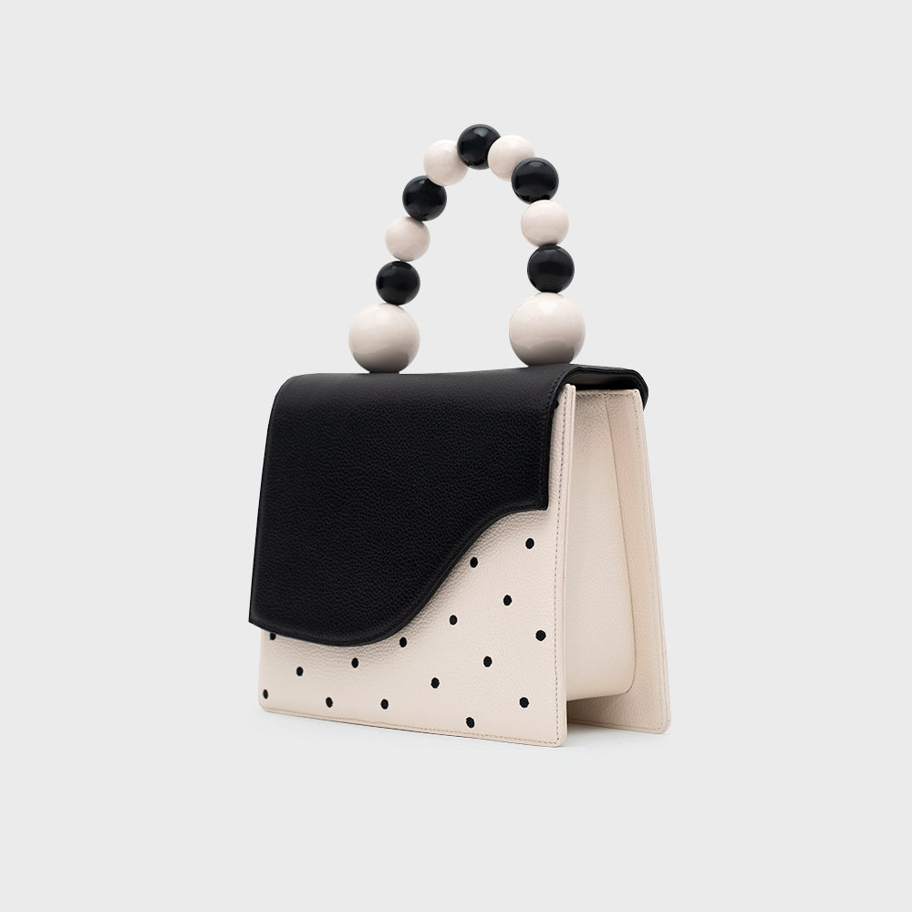 MONA BEADED LUNCH BAG NEGRO