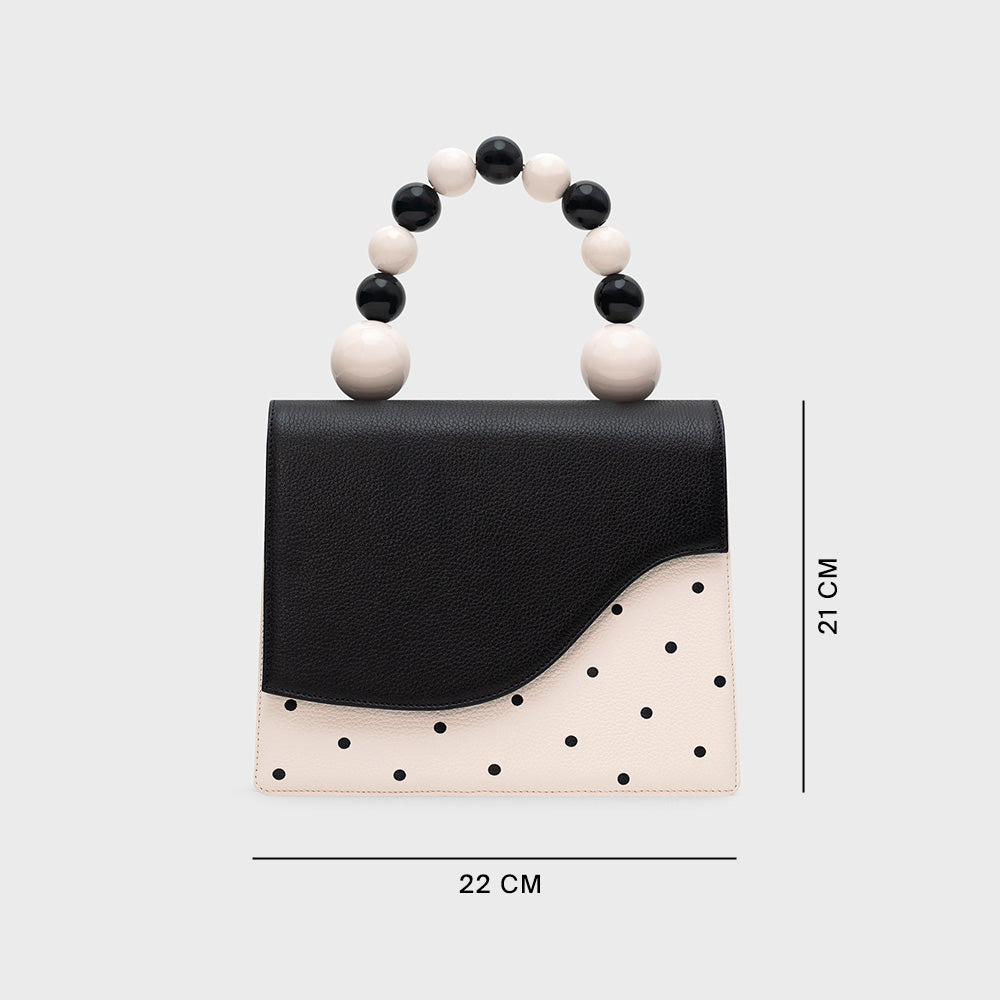 MONA BEADED LUNCH BAG NEGRO