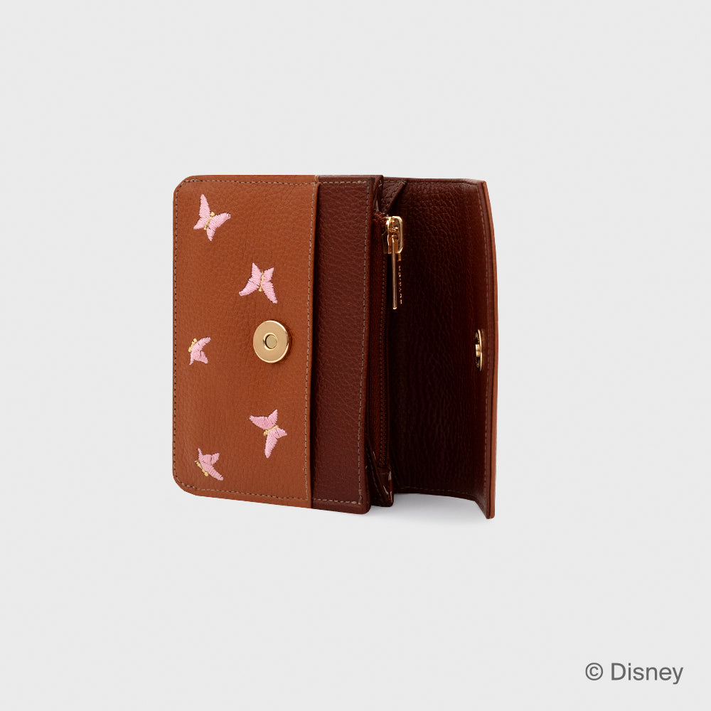 WILDWOOD HEART BUTTERFLIES BROWN WALLET