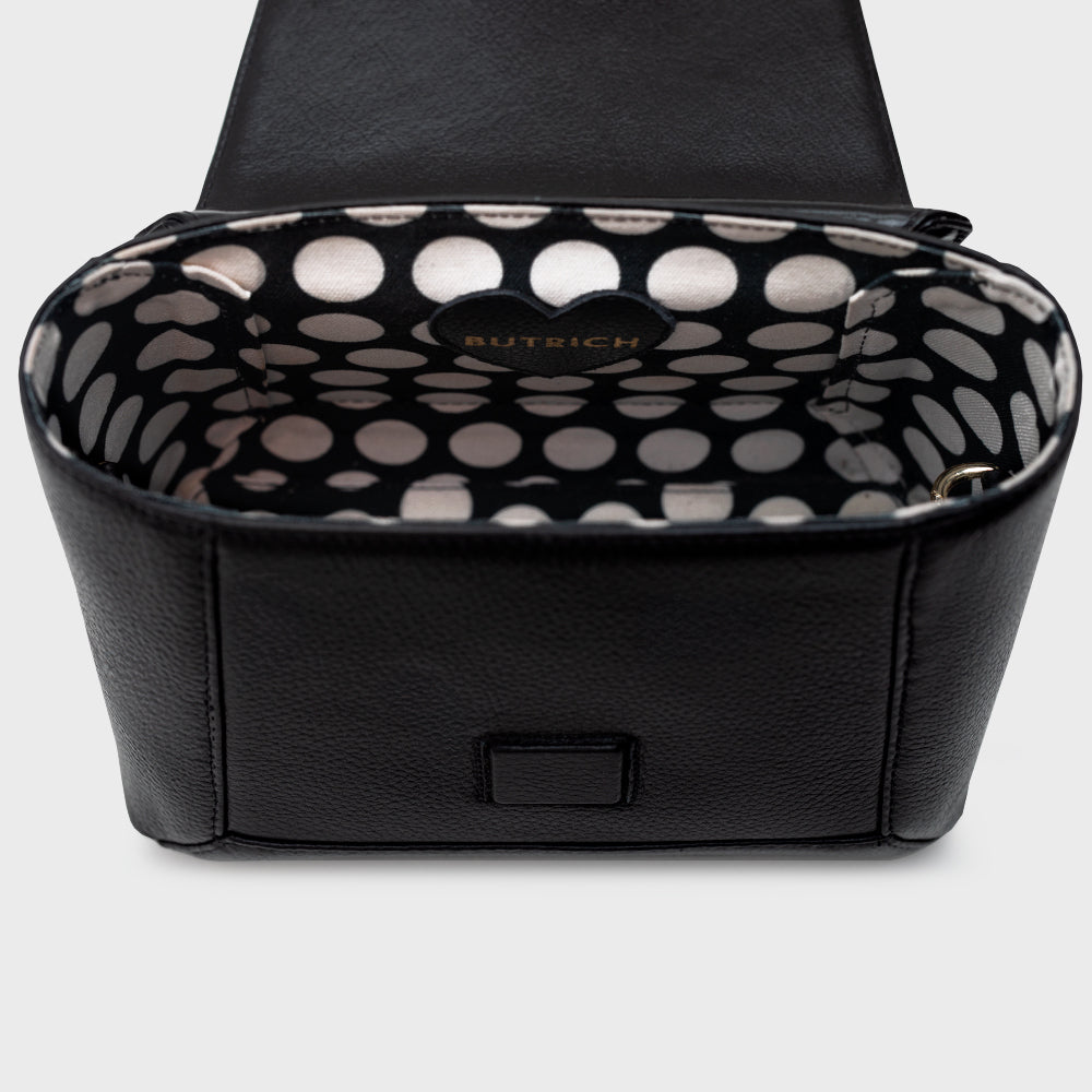Nadira Flap Hand Bag Black