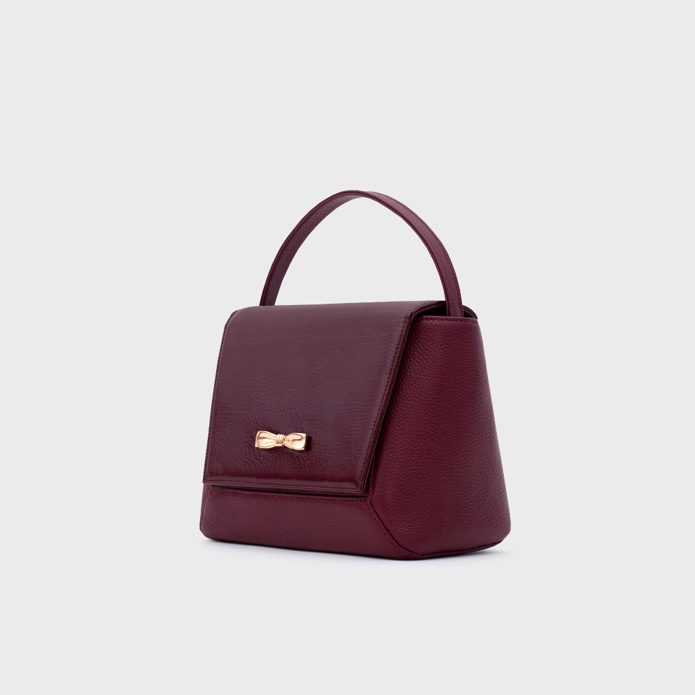 NADIRA FLAP HAND BAG BORGOÑA