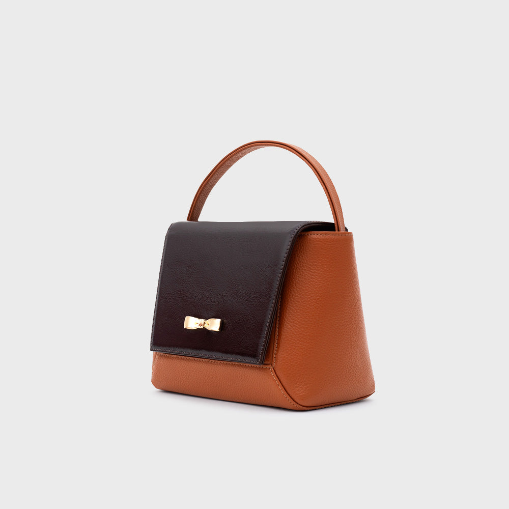 NADIRA FLAP HAND BAG COBRE