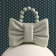 NAILA BEADED BOW BAG VERDE