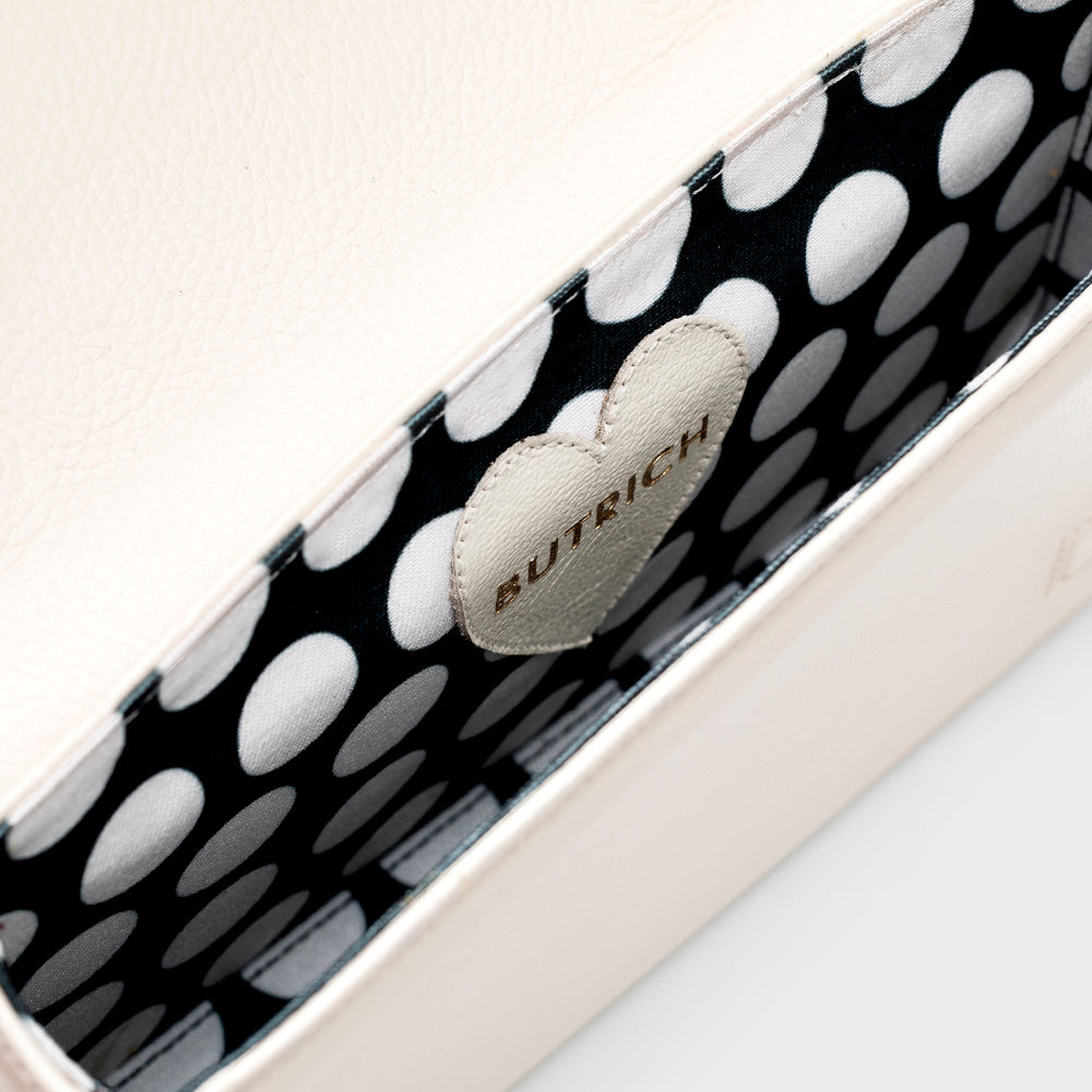 Naila Beaded Bow Bag Ivory