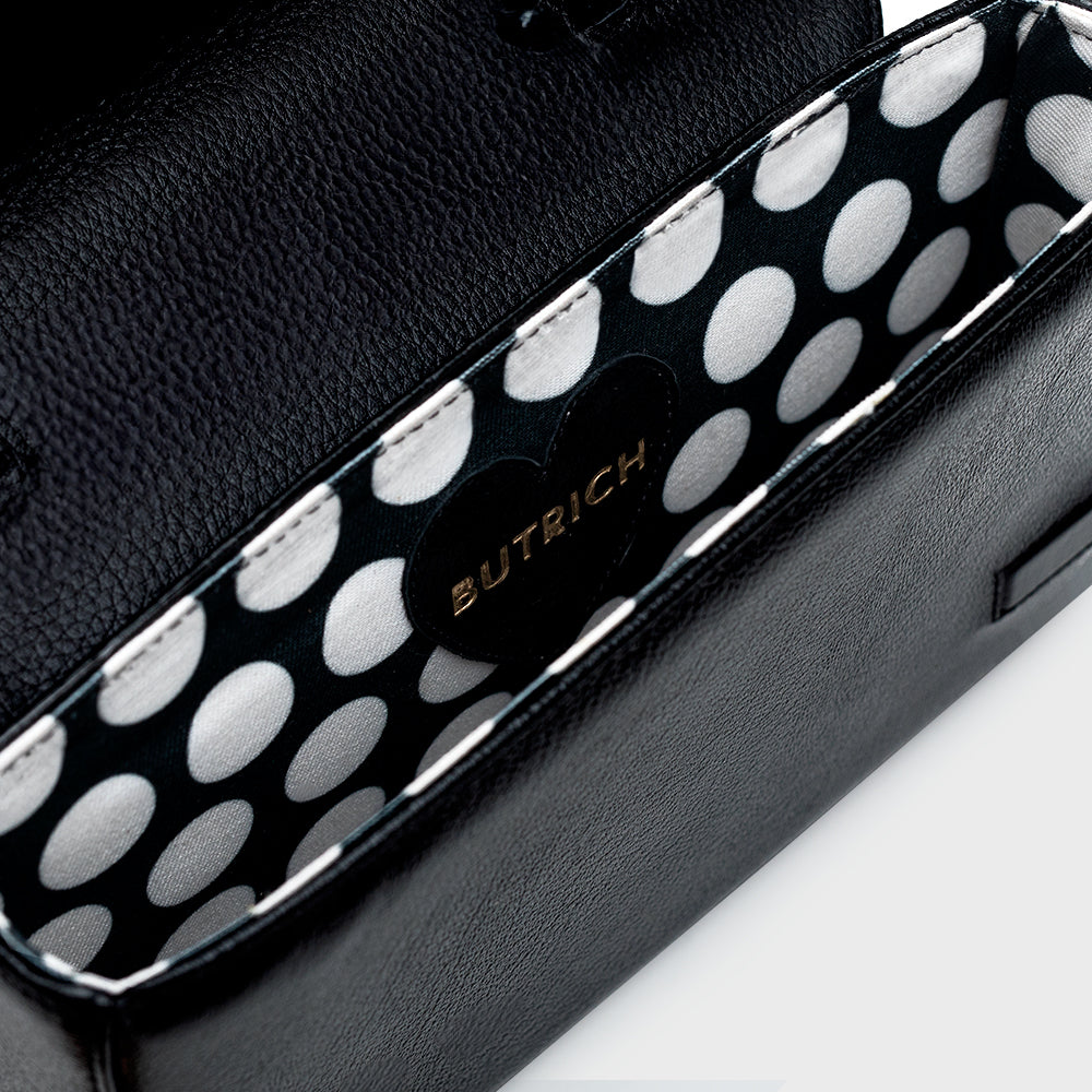 Naila Beaded Bow Bag Black