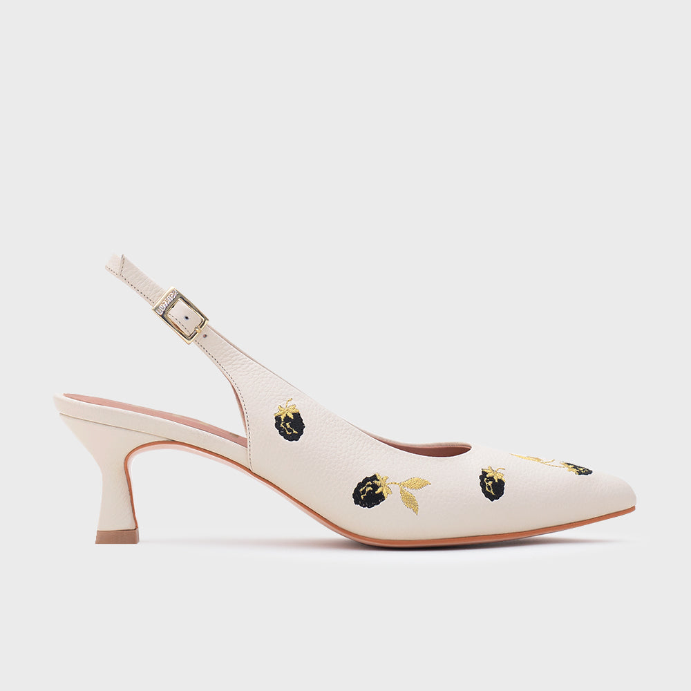 NINETTE BLACKBERRY MIDI SLINGBACK HUESO