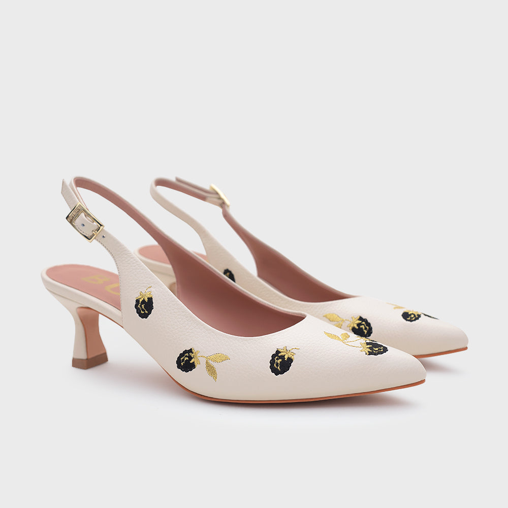 NINETTE BLACKBERRY MIDI SLINGBACK HUESO