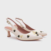 NINETTE BLACKBERRY MIDI SLINGBACK HUESO