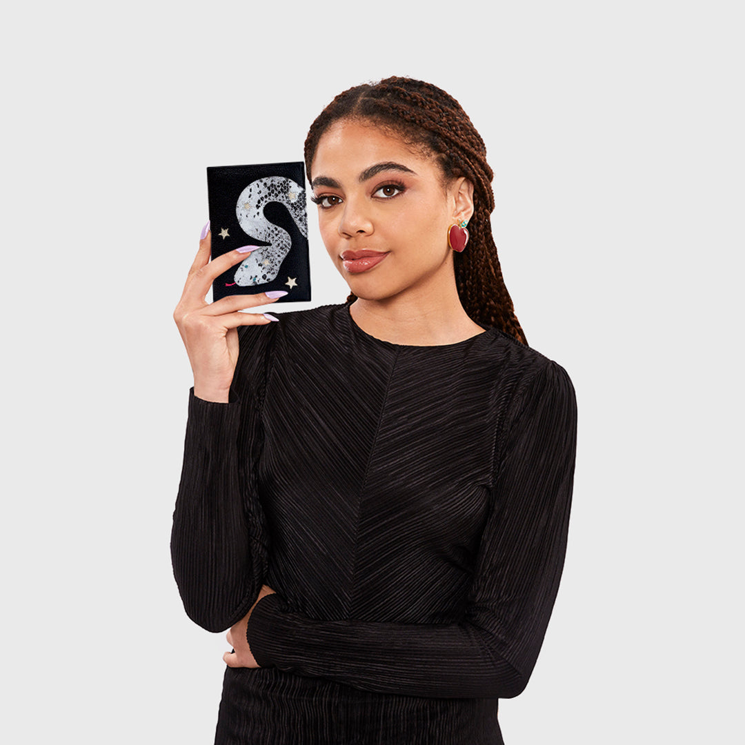 BLACK ANACONDA PASSPORT HOLDER