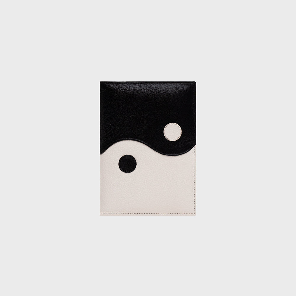 LUCKY YIN YANG BLACK BONE PASSPORT HOLDER