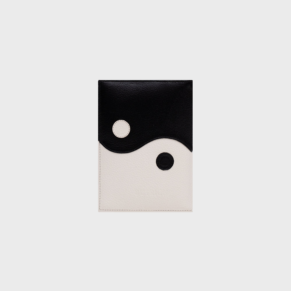 LUCKY YIN YANG BLACK BONE PASSPORT HOLDER