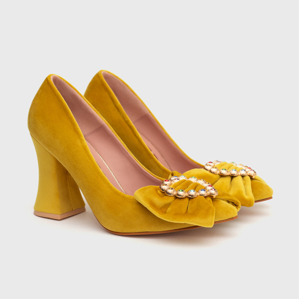 RETRO RAINBOW PUMP YELLOW