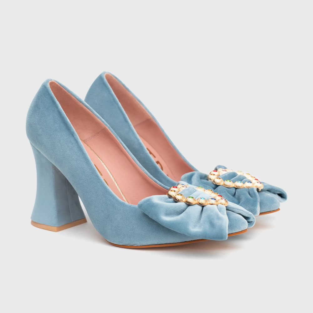 RETRO RAINBOW PUMP SKY BLUE