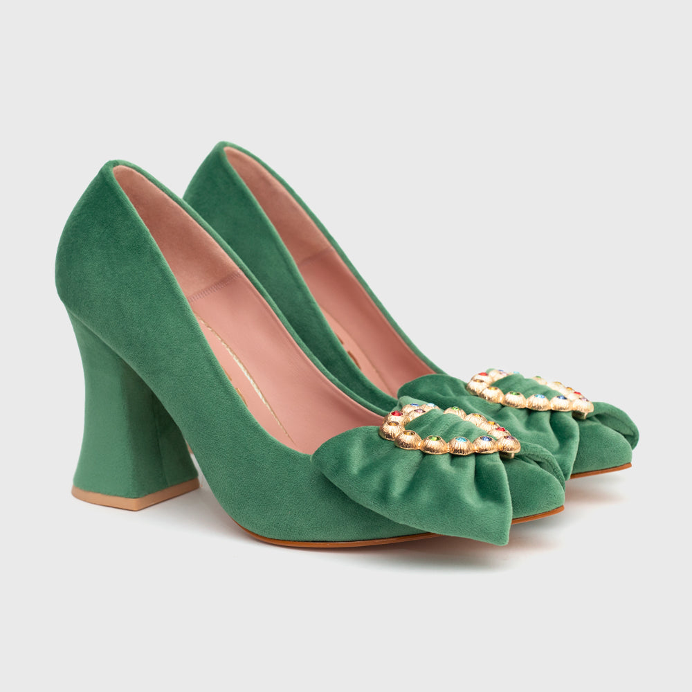 RETRO RAINBOW PUMP GREEN