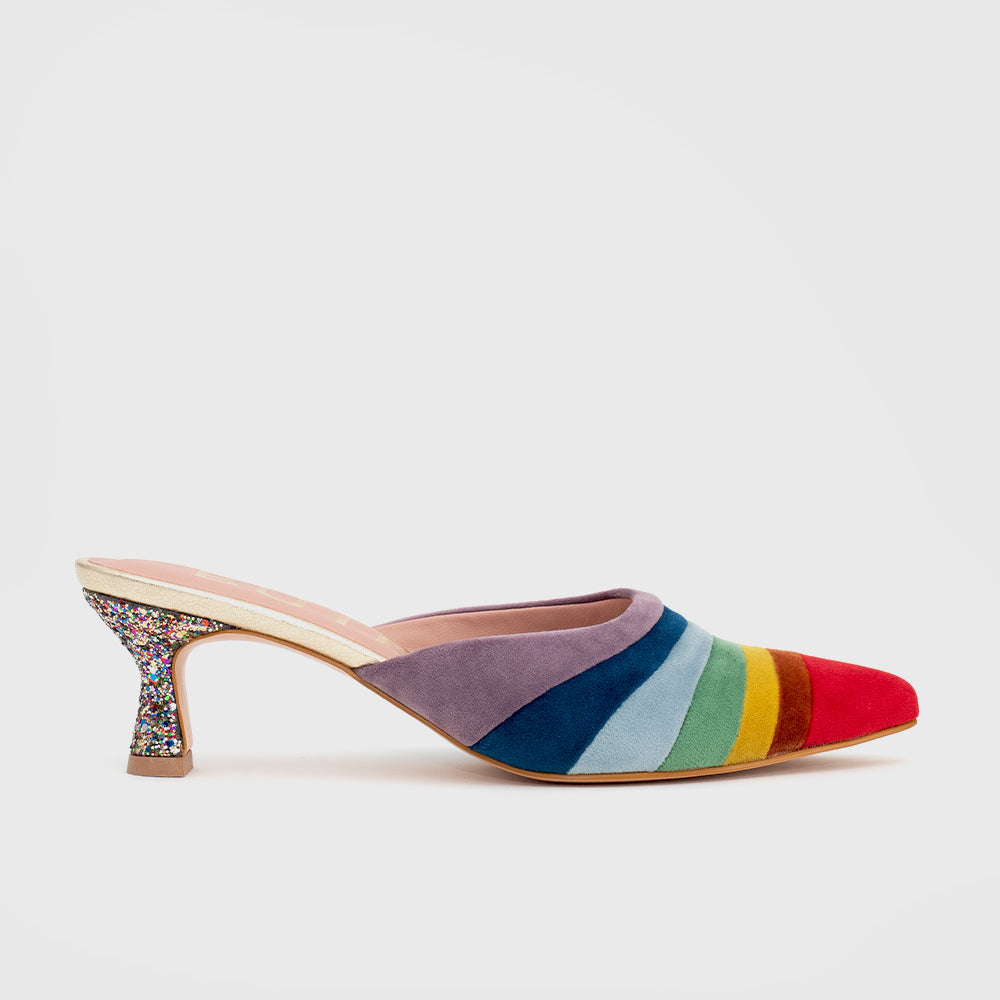 RETRO SUNSHINE MULE MIDI MULTICOLOR